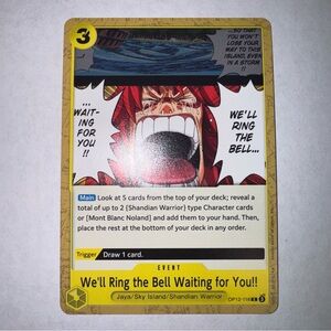 We'll Ring the Bell Waiting for You!! Legacy of the Master OP12-116 NM